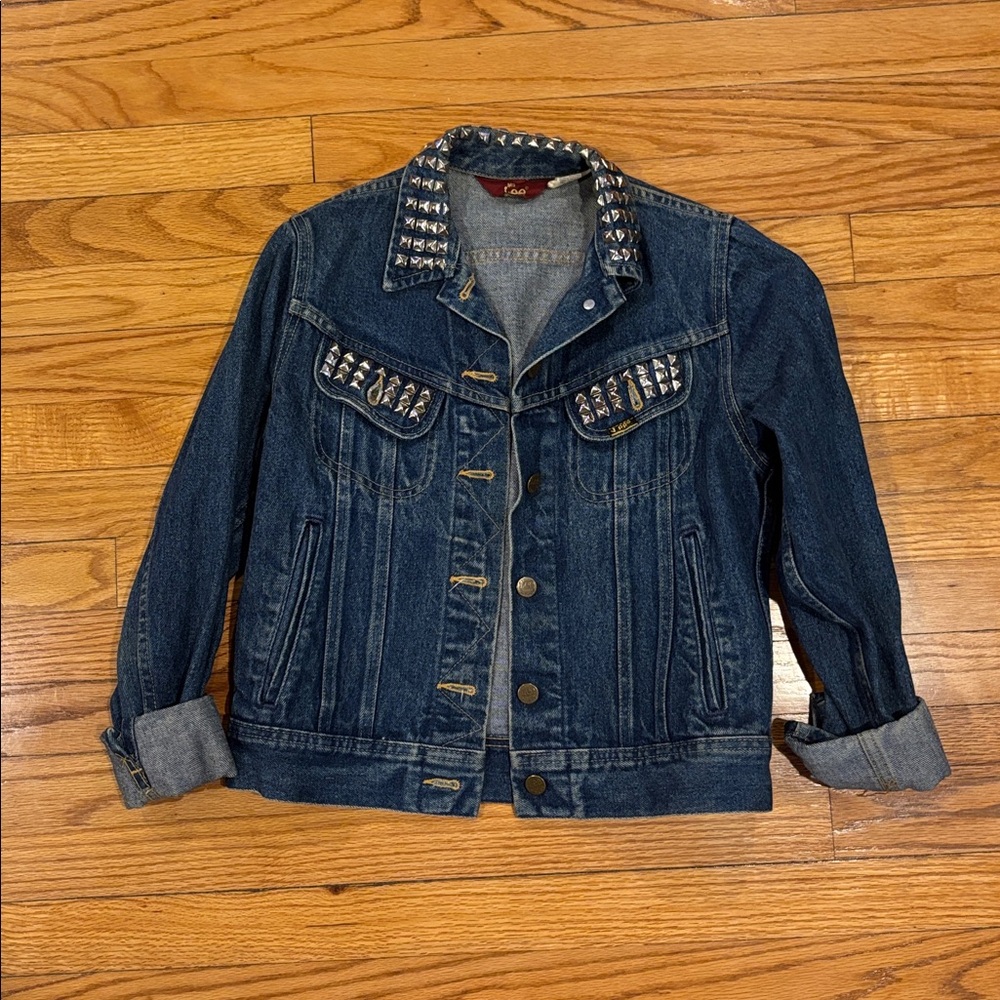 Women's Blue Studded Denim Jacket